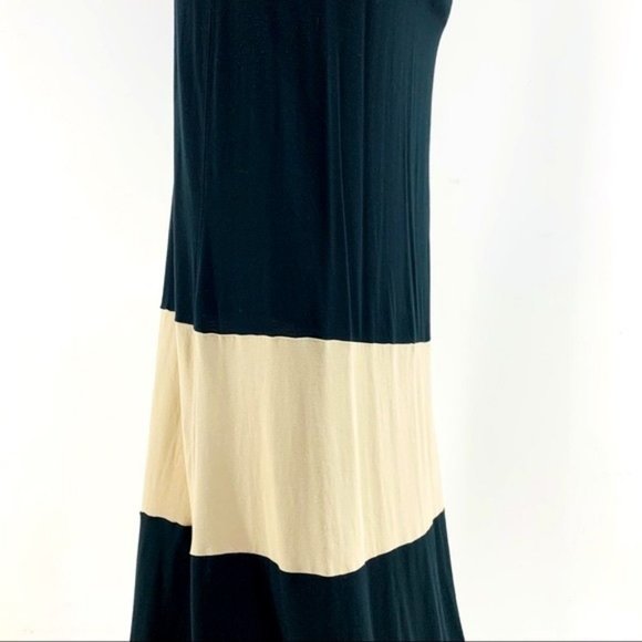 MOSSIMO / Black & Tan - Color Block Maxi Dress / Small - Picture 5 of 11